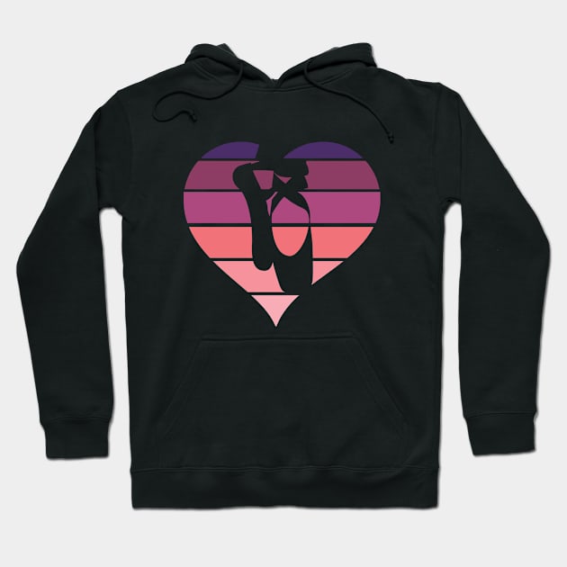 Ballet shoes and heart Hoodie by gezwaters